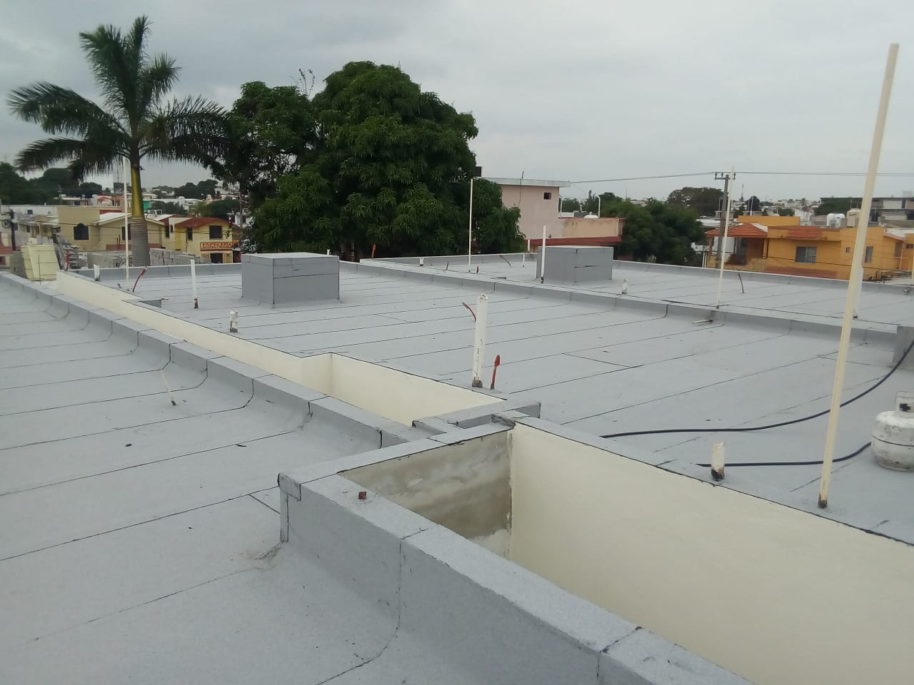 Impermeabilización prefabricada — azotea terminada