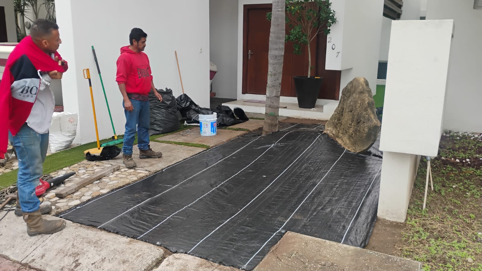 Jardín antes de la instalación