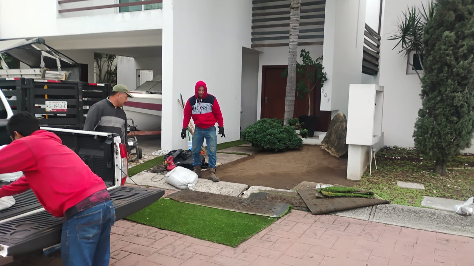 Jardín después — cambio radical